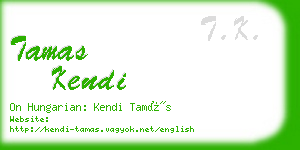 tamas kendi business card